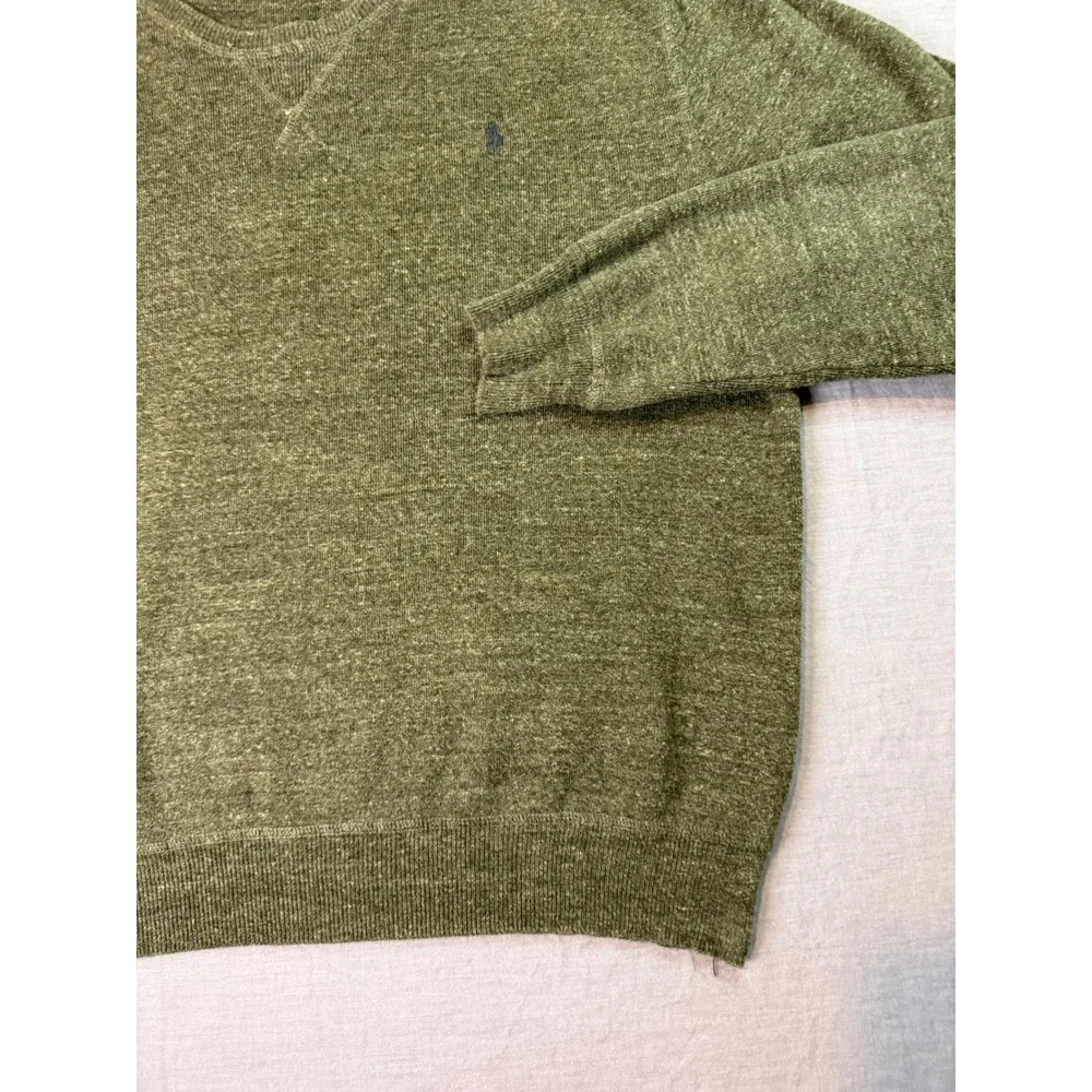 Polo Ralph Lauren Sweater Mens XL Olive Green Excellent Crewneck‎ Pullover Pony